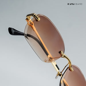 Valencia - Golden Hour Rimless Rectangle Sunglasses - RB2757