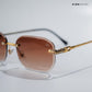 Valencia - Golden Hour Rimless Rectangle Sunglasses - RB2757