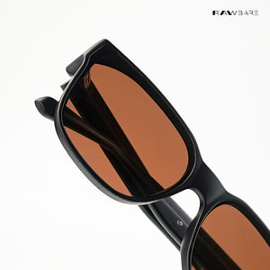Tawang Edge - Mocha Black Square Cateye Sunglasses - RB2780