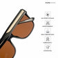 Tawang Edge - Mocha Black Square Cateye Sunglasses - RB2780