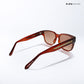 Tawang Edge - Burnt Amber Square Cateye Sunglasses - RB2781