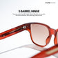 Tawang Edge - Burnt Amber Square Cateye Sunglasses - RB2781