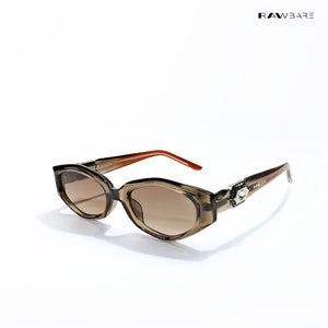 Kodaikanal Hush - Olive Caramel Oval Cateye Sunglasses - RB2767