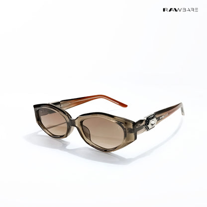 Kodaikanal Hush - Olive Caramel Oval Cateye Sunglasses - RB2767