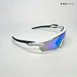 Swift - White Blue Polarized Wrap Around Sunglasses - RB2514