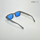 Lilrecta - Grey Blue Rectangle Sunglasses - RB2525