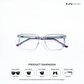 Orya - Transparent Brown Square Bluecut Eyewear - RB2739