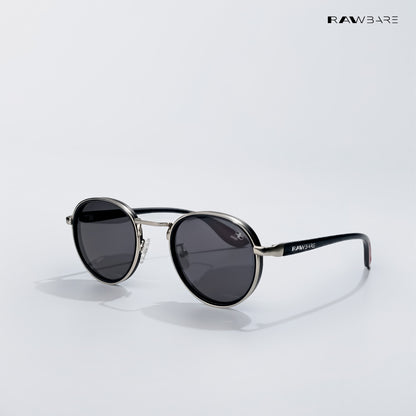 Chennai Chrome - Dark Transit Polarized Round Sunglasses - RB2756