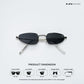 Siliguri Skyline - Shadow Peak Slim Edge Rectangle Sunglasses - RB2759