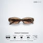 Kodaikanal Hush - Olive Caramel Oval Cateye Sunglasses - RB2767