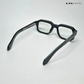 Angular Aura - Black Blue Cut Rectangle Sunglasses - RB2451