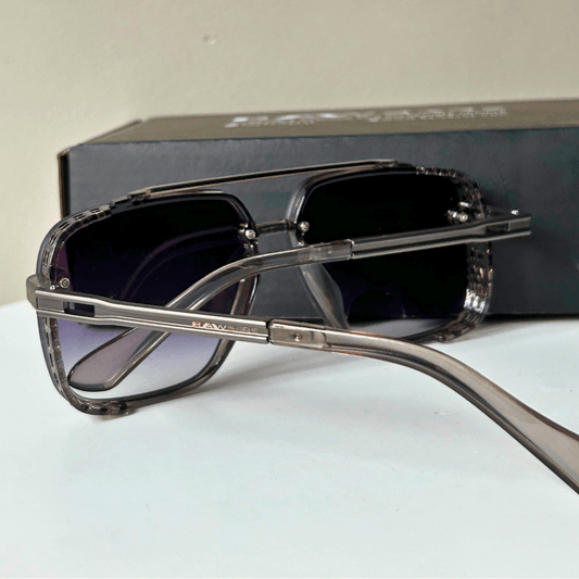 Grey Retro Square Sunglasses - RawBare