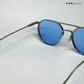 Round Luxe - Blue Silver Round Sunglasses - RB2503