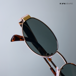 Lunar - Green Gold Oval Sunglasses - RB2431