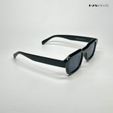 Lilrecta - All Black Rectangle Sunglasses - RB2524