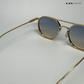 Round Luxe - Blue Gold Round Sunglasses - RB2499