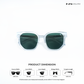 Lucen - Clear Greenline Square Sunglasses - RB2734