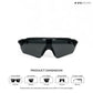 Swift - All Black Polarized Wrap Around Sunglasses - RB2511
