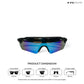 Swift - Black Blue Polarized Wrap Around Sunglasses - RB2512