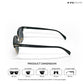 Delhi Daze - Glossy Black Clubmaster Half Rim Sunglasses - RB2556