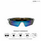 Swift - White Blue Polarized Wrap Around Sunglasses - RB2514