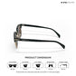 Delhi Daze - Burnt Loft Clubmaster Half Rim Sunglasses - RB2559