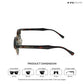 Lucknow Lush - Deep Glade Polarized Clubmaster Half Rim Sunglasses - RB2660