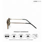 Metal Glint - Brown Gold Square Sunglasses - RB2434