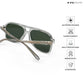 Patiala Drop - Glass Grove Geometric Aviator Sunglasses - RB2543