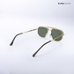Kayro - Green Gold Square Aviator Sunglasses - RB2676GG