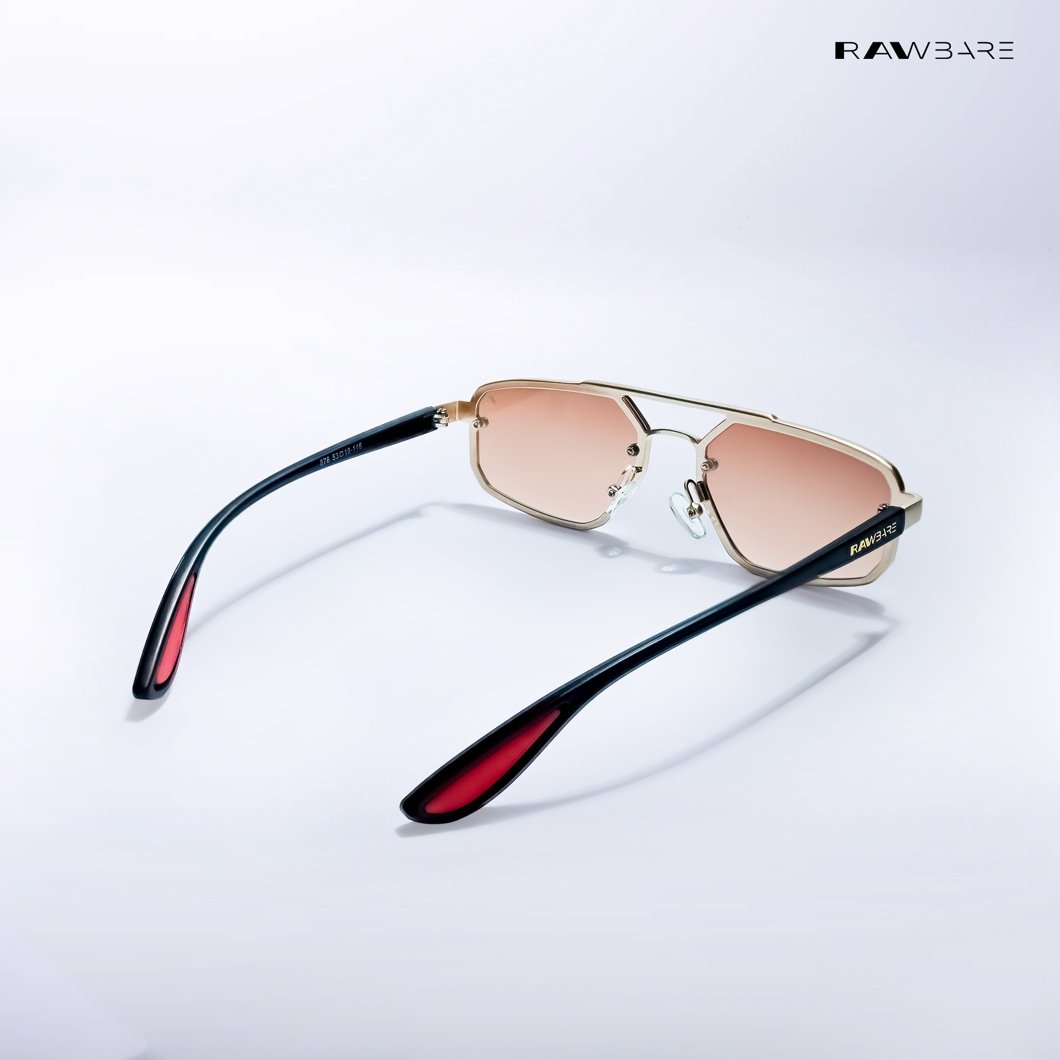 6b34 goggles Ion - Brown Gold Hexagon Sunglasses