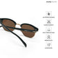 Delhi Daze - Burnt Loft Clubmaster Half Rim Sunglasses - RB2559