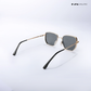 Cinq - Black Gold Square Aviator Sunglasses - RB2681BG