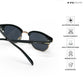 Delhi Daze - Glossy Black Clubmaster Half Rim Sunglasses - RB2556