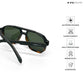 Glare - Nightwood Rectangle Sunglasses - RB2327