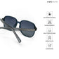 Jaipur Hues - Blue Void Square Sunglasses - RB2566