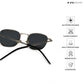 Metal Glint - Black Gold Square Sunglasses - RB2433