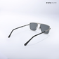 Tyro - Silver Black Flat-Top Square Aviator Sunglasses - RB2685SB