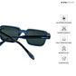 Rogue Shades - Deep Blue Rectangle Sunglasses - RB2674