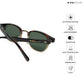 Lucknow Lush - Deep Glade Polarized Clubmaster Half Rim Sunglasses - RB2660