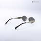 Astral Edge - Silver Black Hexagon Sunglasses - RB2628