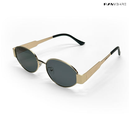 Lunar - Black Gold Oval Sunglasses - RB2430
