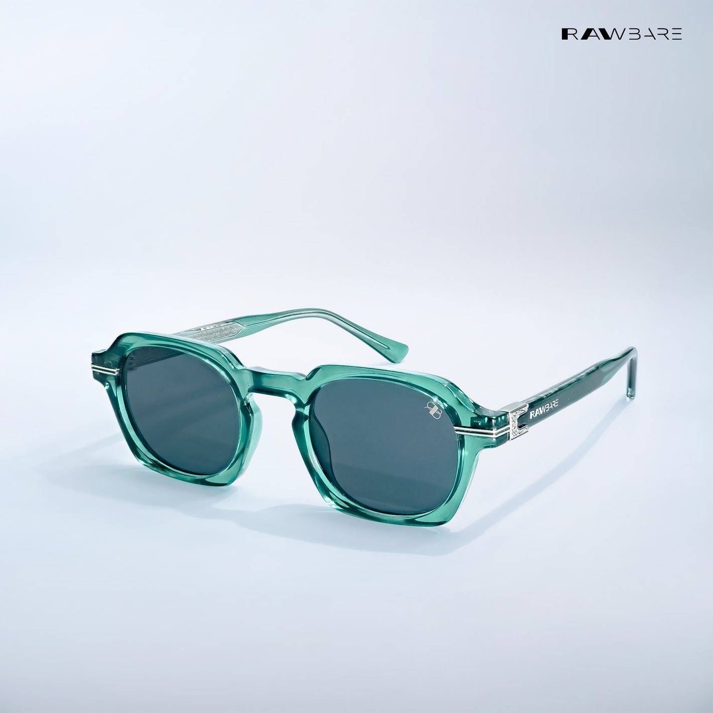 Leh Lucent - Cyber Green Square Sunglasses - RB2646