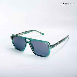 Amritsar Aura - Moss Mist Geometric Aviator Sunglasses - RB2588