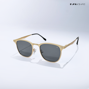 Rivet - Black Gold Rounded Square Sunglasses - RB2682BG