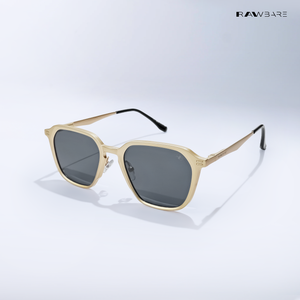 Kalt - Black Gold Rounded Square Sunglasses - RB2680BG