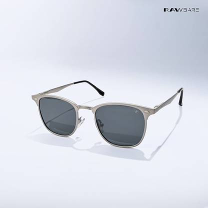Rivet - Silver Black Rounded Square Sunglasses - RB2682SB