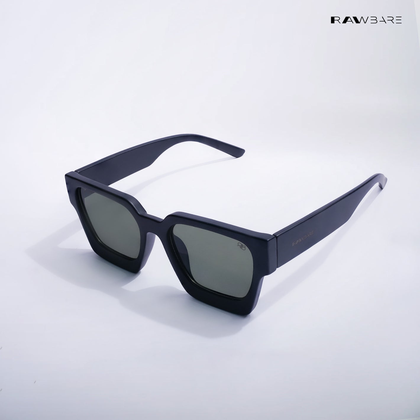 Boxy Bold - Black Green Square Sunglasses - RB2522