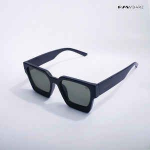 Boxy Bold - Black Green Square Sunglasses - RB2522