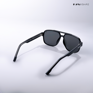 Rohtang Ray - Full Blackout Angular Modified Square Sunglasses - RB2568